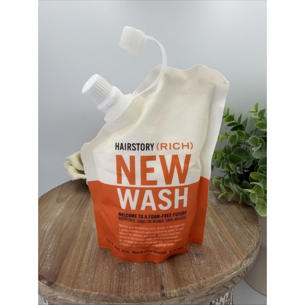 Hairstory New Wash Deep 8 Oz, Cleansing Cream for All Hair Types New